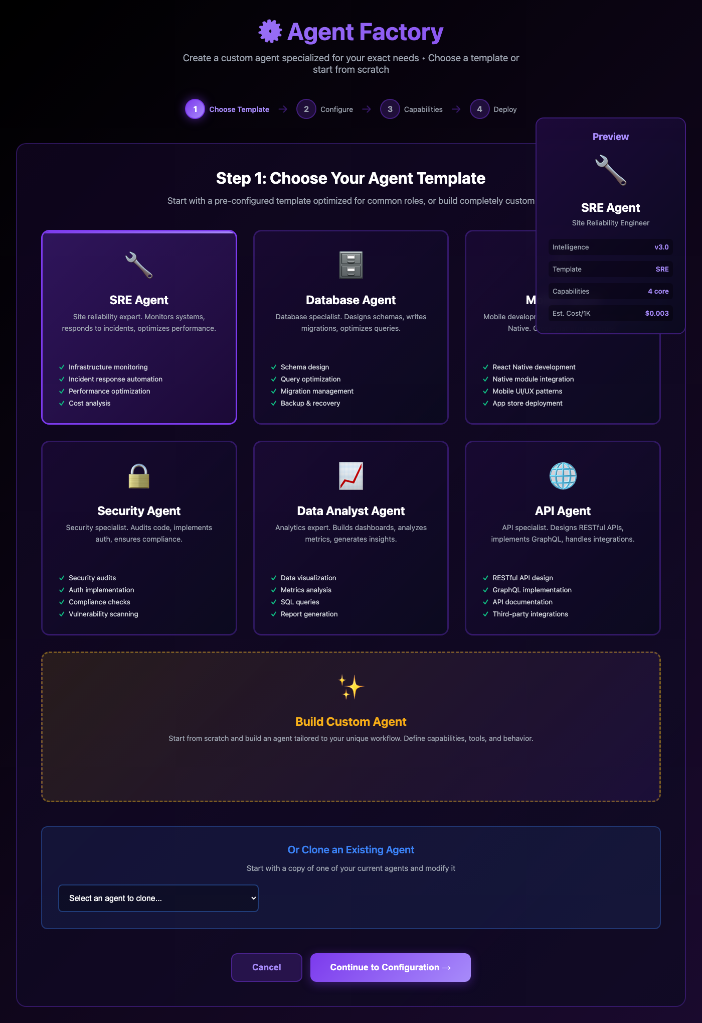 Agent Factory Architecture